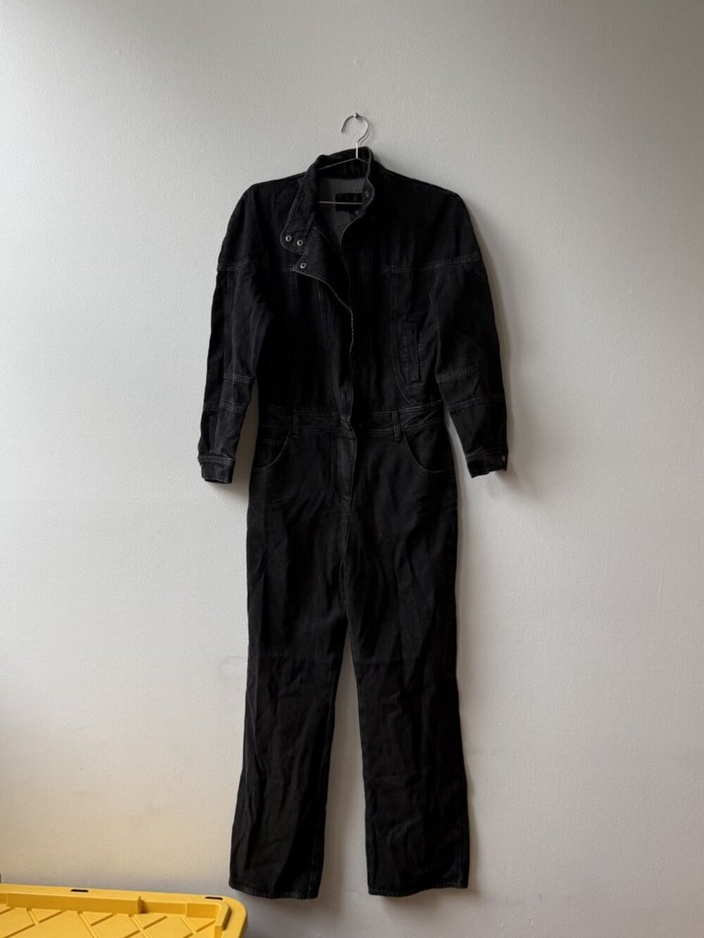 Chevignon Limited Edition Black Denim Jumpsuit Long Sleeve S